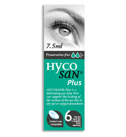 Hycosan Plus Preservative Free Eye Drops - 7.5ml - Belson Opticians 